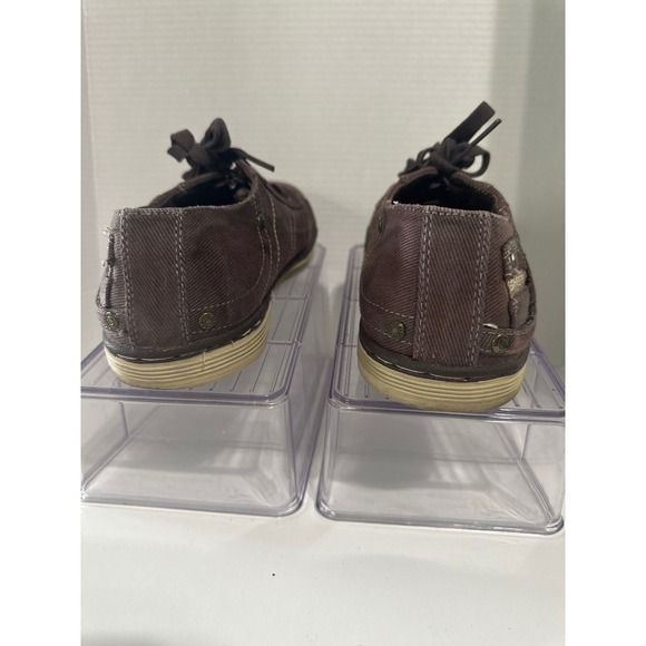 Skechers Casual‎ Sneakers Brown Canvas Lace Up Comfort Shoes Men's - Picture 5 of 7